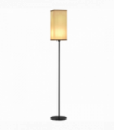HOMCOM Standing Floor Lamp with Linen Shade for Living Room, Bedroom, Black
