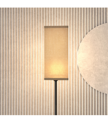 HOMCOM Standing Floor Lamp with Linen Shade for Living Room, Bedroom, Black