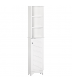 MDF 6-Tier    Tall Bathroom Storage Cabinet White 34cmx20cmx165cm