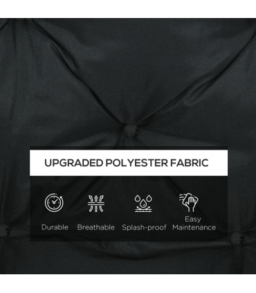 Polyester Black 98L x 100W x 8D cm 2 Seater Garden Bench Cushion Outdoor Seat