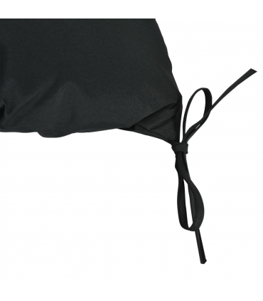 Polyester Black 98L x 100W x 8D cm 2 Seater Garden Bench Cushion Outdoor Seat