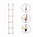 5-Step Ladder 210 cm Solid Pinewood