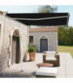 Freestanding Manual Retractable Awning 300x250 cm Anthracite