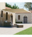 Freestanding Manual Retractable Awning 400x300 cm Cream