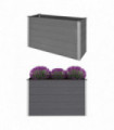 Garden Raised Bed WPC 150x50x91 cm Grey