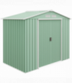 Garden Shed Storage Unit w/ Locking Door Floor Foundation Air Vent Light Green