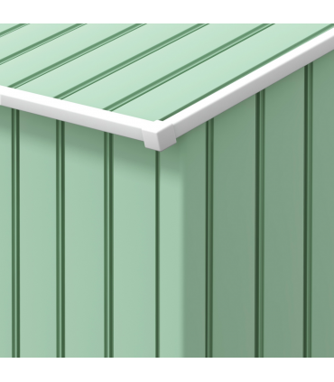 Garden Shed Storage Unit w/ Locking Door Floor Foundation Air Vent Light Green