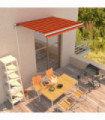 Manual Retractable Awning 300x250 cm Orange and Brown