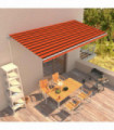 Manual Retractable Awning 600x300 cm Orange and Brown