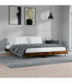 vidaXL Bed Frame Smoked Oak 200x200 cm Engineered Wood