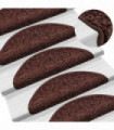 Carpet Stair Treads 15 pcs Brown 65x25 cm