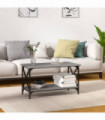 Coffee Table Grey Sonoma 80x45x45 cm Engineered Wood and Iron