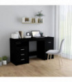 Desk Black 140x50x76 cm Chipboard