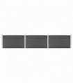 Fence Panel Set WPC 526x105 cm Black