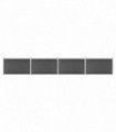 vidaXL Fence Panel Set WPC 699x105 cm Black