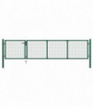 Garden Gate Steel 350x75 cm Green