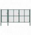 vidaXL Garden Gate Steel 400x150 cm Green