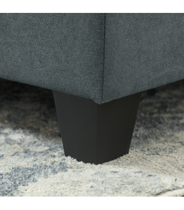 HOMCOM Modular Sectional Sofa with Storage, 2 Seater Sofa Set, Dark Grey