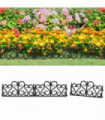 Lawn Edgings 17 pcs Black 10 m PP