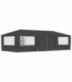 Professional Party Tent with Side Walls 4x9 m Anthracite 90 g/m?