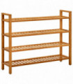 Shoe Rack with 4 Shelves 100x27x80 cm Solid Oak Wood