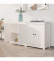 Sideboards 2 pcs White 70x35x80 cm Solid Wood Pine