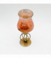 Candle Holder 10" Gold Hand Finished Tea Light Home Decor Style Touch Elegant
