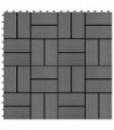 11 pcs Decking Tiles WPC 30x30 cm 1 sqm Grey