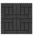 vidaXL 22 pcs Decking Tiles 30x30 cm 2 sqm WPC Black