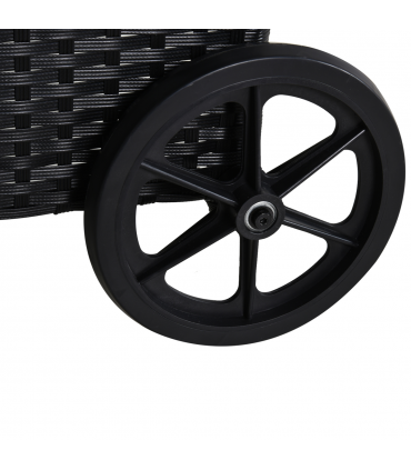 3 PCS Rattan Lounger Recliner Bed Garden Furniture Set w/ Side Table