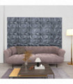 3D Wall Panels 12 pcs 50x50 cm Diamond Grey 3 m²