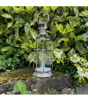 46cm BATTERY & BULB METAL GARDEN LANTERN