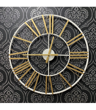 Wall Clock 60CM White Modern Sleek Design Easy to Hang Battery Operated