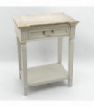 78CM WOODEN 1 DRAWER SIDE TABLE