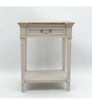 78CM WOODEN 1 DRAWER SIDE TABLE