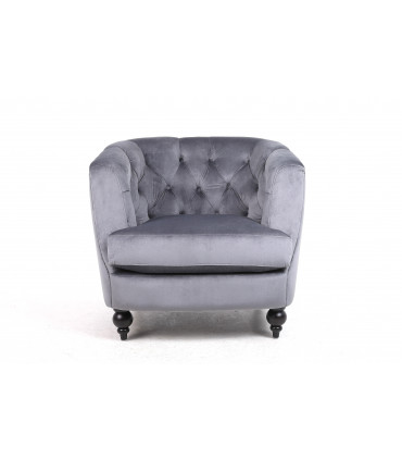86CM LEAD COLOUR VELVET ARMCHAIR