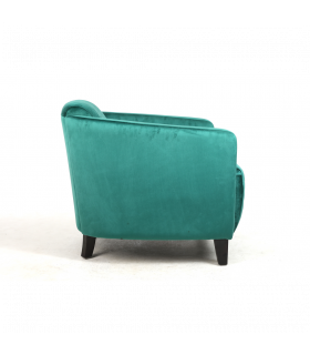 Armchair 86CM Seagrass Colour Velvet Green Black Legs Stylish Modern Design