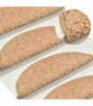 vidaXL Carpet Stair Treads 15 pcs Gold 56x17x3 cm