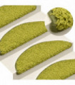 Carpet Stair Treads 15 pcs Green 65x21x4 cm