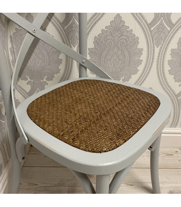GREY FRENCH CROSS BACK CHAIR 47.0(L) x 29.5(W) x 47.6(H) Grey Sturdy & Versatile