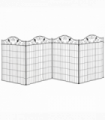 Garden Decorative Fence 4 Panels 44in x 12ft Steel Wire Border Edging Outsunny