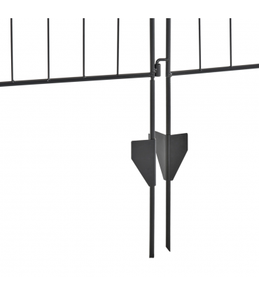 Garden Decorative Fence 4 Panels 44in x 12ft Steel Wire Border Edging Outsunny