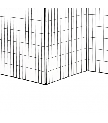 Garden Decorative Fence 4 Panels 44in x 12ft Steel Wire Border Edging Outsunny