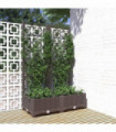vidaXL Garden Planter with Trellis Brown 80x40x121.5 cm PP