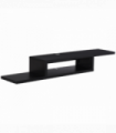 HOMCOM Wall Mounted Media Console, Floating TV Stand Component Shelf, Black