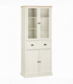 Kitchen Cupboard, 5-tier Storage Cabinet with Adjustable Shelves, Cream