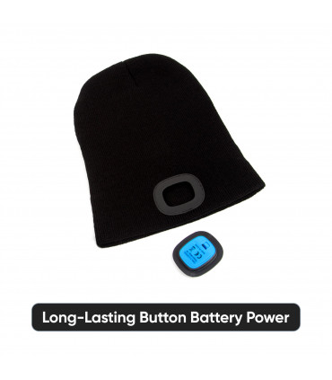 Knit Beanie Hat 4 LED Head Lamp Light Cap Outdoor Hunting Camping Fishing