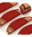 vidaXL Self-adhesive Stair Mats 15 pcs Red 65x21x4 cm