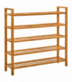 Shoe Rack with 5 Shelves 100x27x100 cm Solid Oak Wood