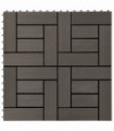 11 pcs Decking Tiles WPC 30x30 cm 1 sqm Dark Brown